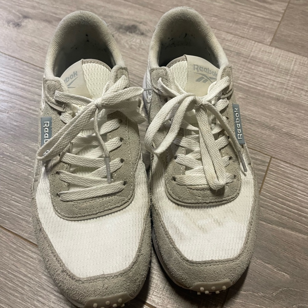 Reebok Women’s Classic White and Gray Sneakers